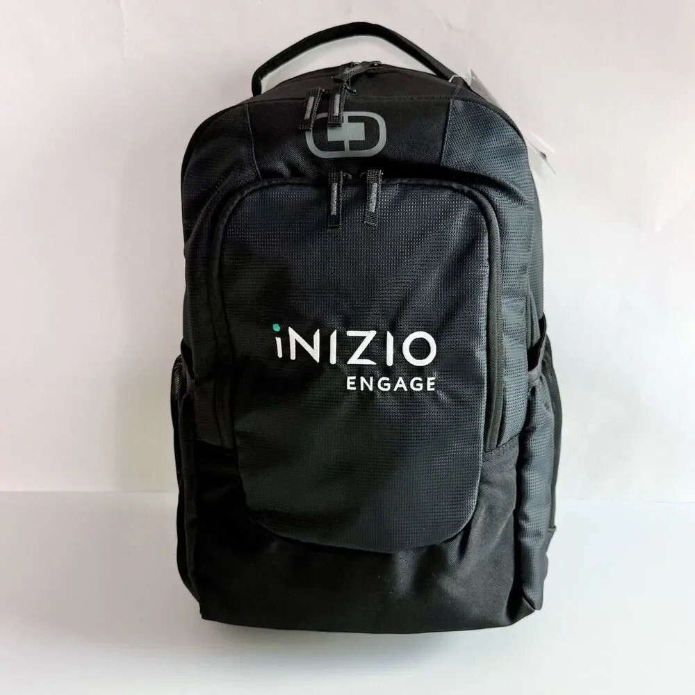OGIO Logan Padded Backpack Laptop Bag 411092 Black w/INIZIO ENGAGE Logo - NWT